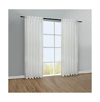 Habitat Mulberry Light Filtering Back Tab Curtain - 54x95", White
