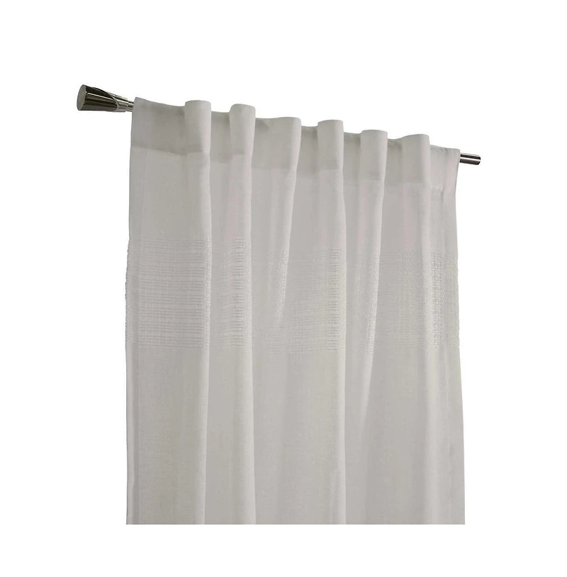 Commonwealth Lindsey Back Tab Curtain Panel - 52"x84", White