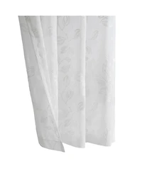 Habitat 100% Polyester Selina Sheer Grommet Leaf Embroidered Curtain Panel 52" x 95" White