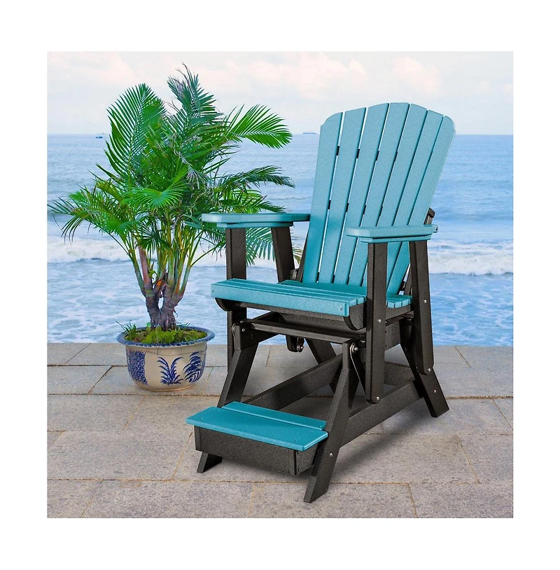 American Furniture Classics Fan Back Balcony Glider Made in the Usa- Aruba