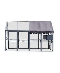 Streamdale Furniture Spacious Outdoor Cat House with Walk-In Door and Weatherproof Roof