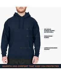 RefrigiWear Big & Tall Fleece Hoodie - Warm Pullover with Kangaroo Pocket