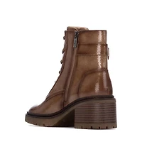 Xti Women's Patent Leather Heeled Combat Booties