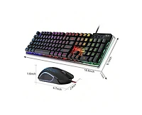 risokeys Rgb Backlit Keyboard With 104 Key PCLaptop Gaming Keyboard And Mouse Combo