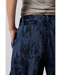 Desigual Women's Jacquard gradient denim trousers