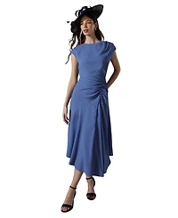 Coast Women's Drape Side Cap Sleeve Midi Dress