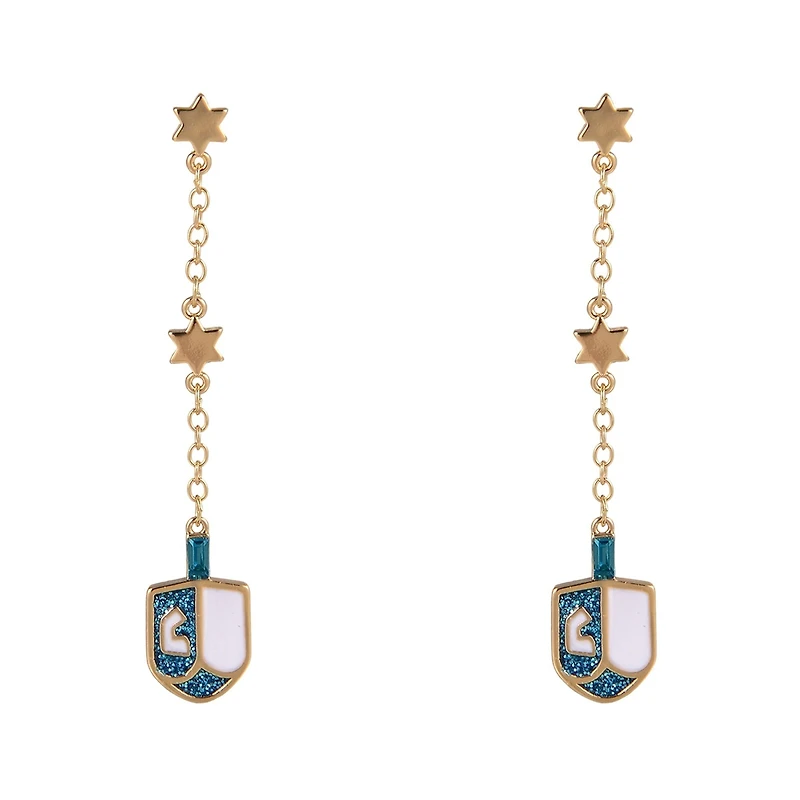 Hallmark Linear Dreidel Earrings