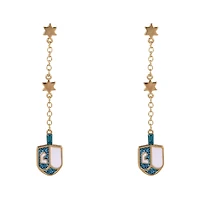 Hallmark Linear Dreidel Earrings