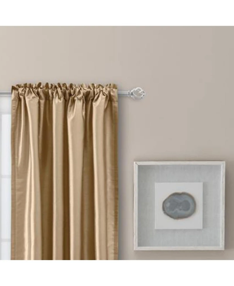 Ellis Curtain Luna Faux-Silk Rod Pocket/Back Tab Tailored Pairs - 100x84
