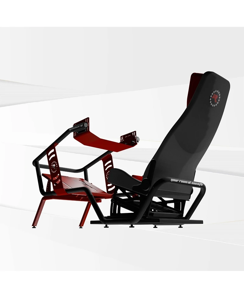 Gtr Simulator Gta Apex Racing Cockpit – Dual Gt/F1 Seating | Heavy-Duty Steel Frame | Adjustable Wheel & Pedal Mounts | Black Frame / Black-Red