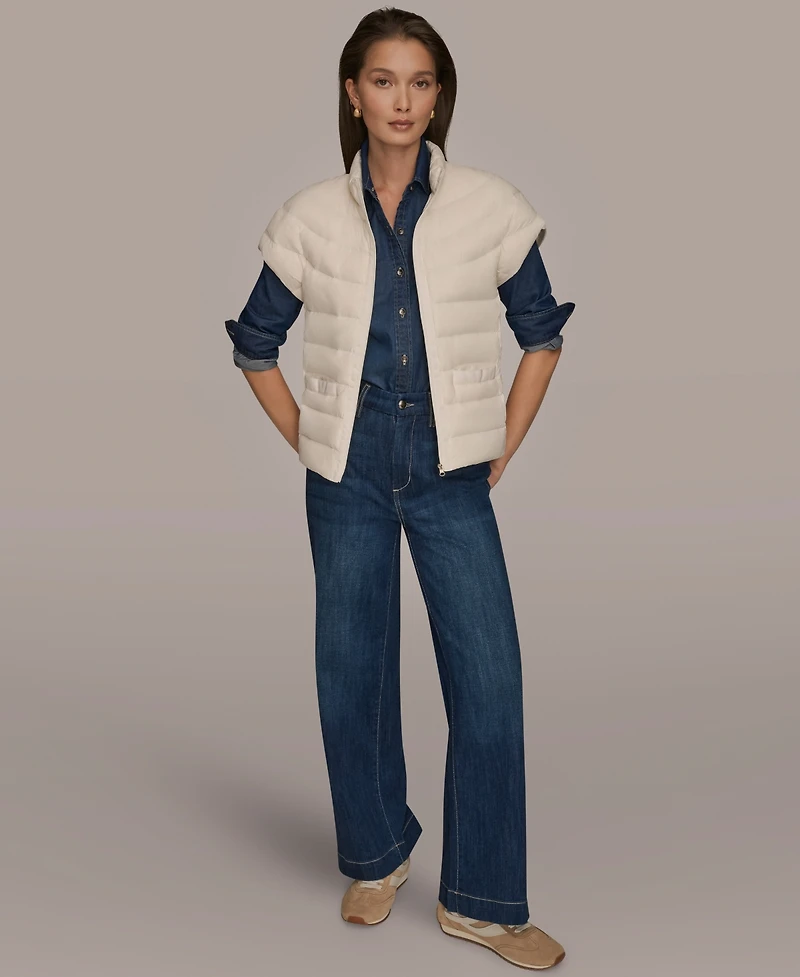 Donna Karan Weekend Women's Cap-Sleeve Puffer Jacket