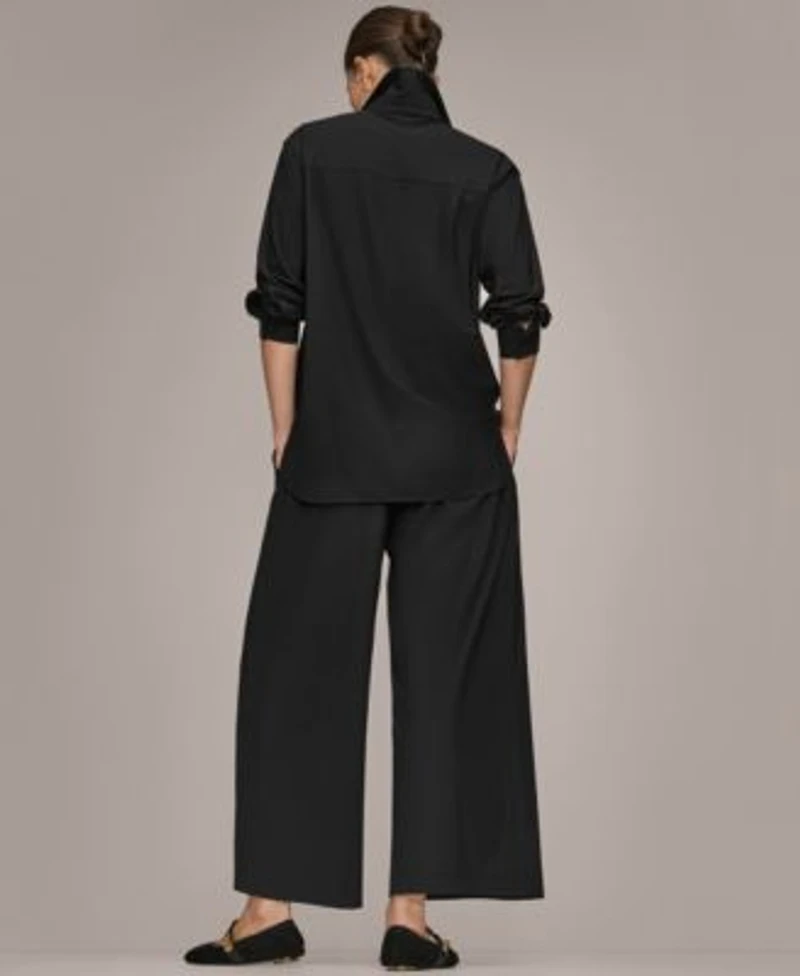 Donna Karan Weekend Womens Button Down Shirt Mid Rise Ankle Pants