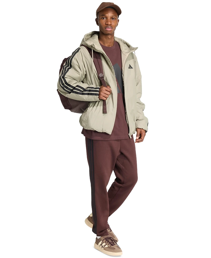 adidas Men's Essentials Regular-Fit 3-Stripes Fleece Joggers