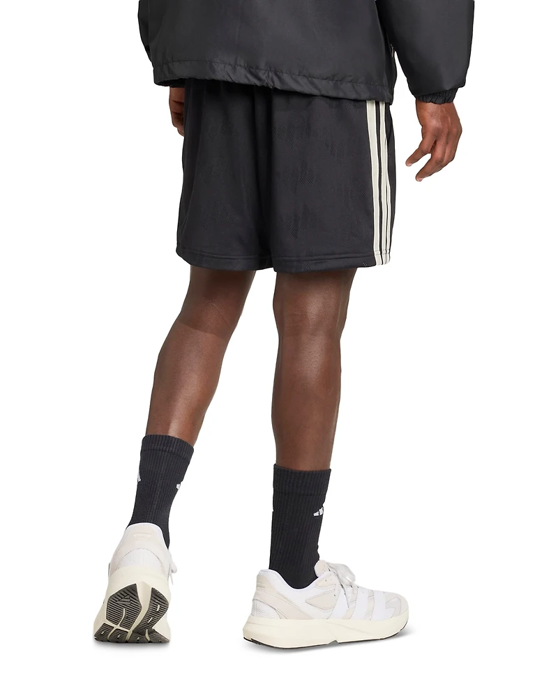 adidas Men's Stadium 3-Stripes Jacquard Sportswear Drawstring Shorts