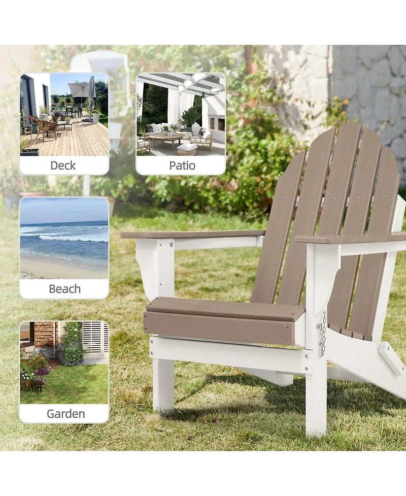Aoodor Outdoor Folding Adirondack Chair
