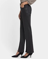 Nydj Women's Coated Marilyn Straight Front Slit Jeans