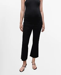 Mango Women's Maternity Flared Cropped Jeans