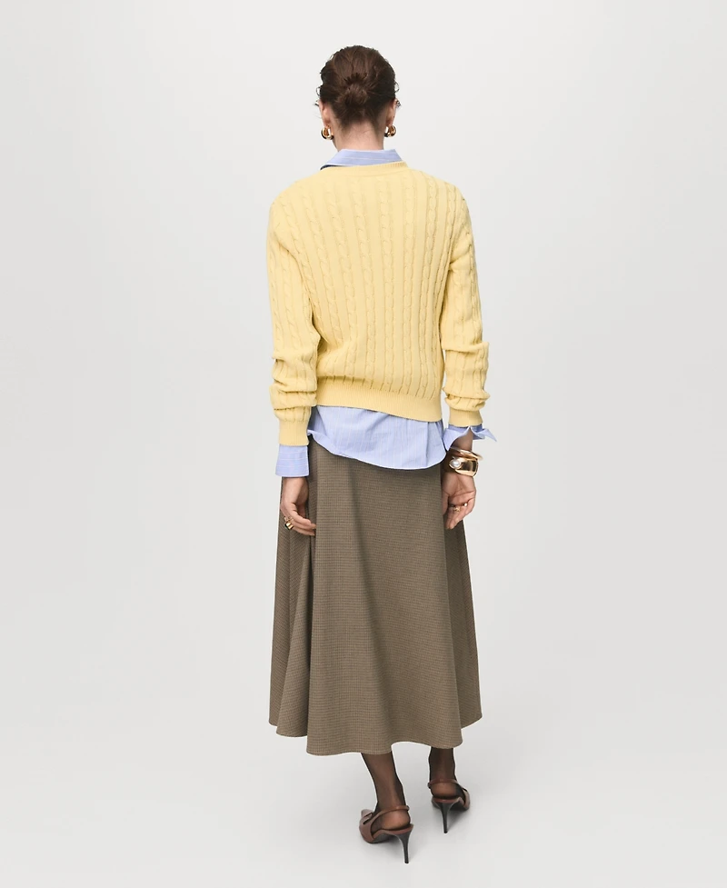Mango Women's Braided Knitted Sweater