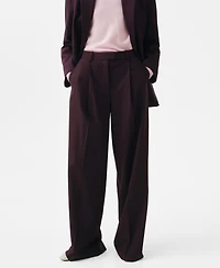 Mango Women's Straight Wool Suit Pants