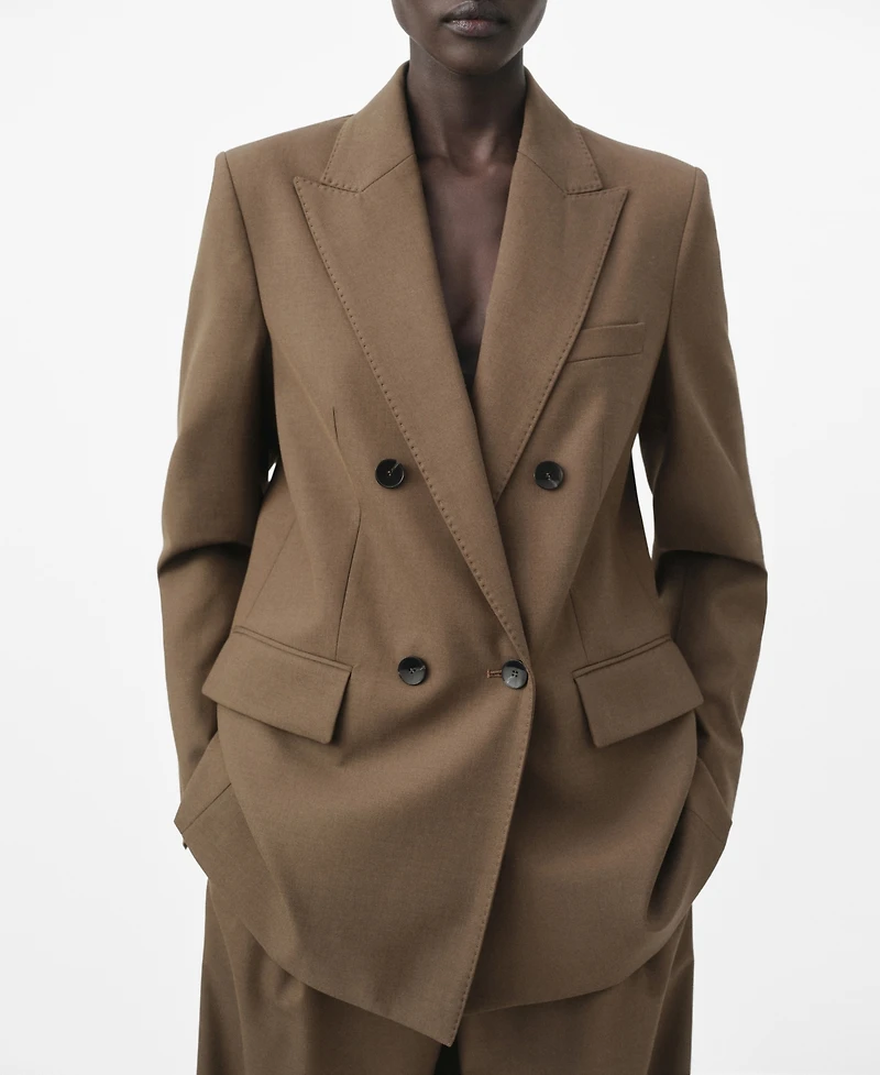 Mango Women's Double-Breasted Suit Blazer