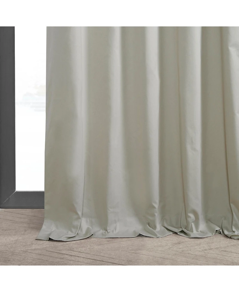 Half Price Drapes Light Greige Solid Cotton Hotel Blackout Curtain