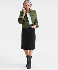 Style & Co Women's Denim Slit Midi Skirt, Macy's Exclusive
