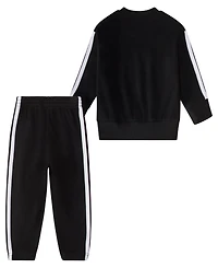 adidas Baby Boys 2-Piece Winterized Pull-On Sweatshirt and Joggers Set