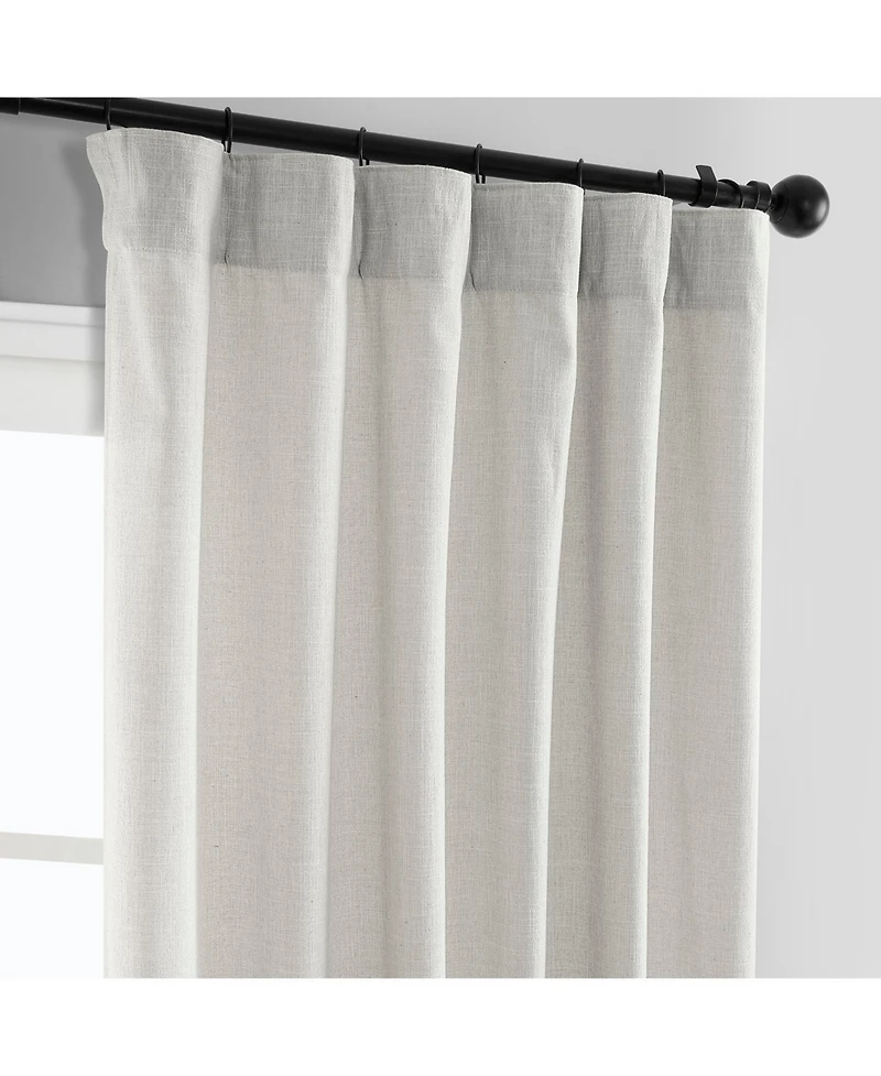 Half Price Drapes Light Sand Simply Faux Linen Curtain Pair (2 Panels)