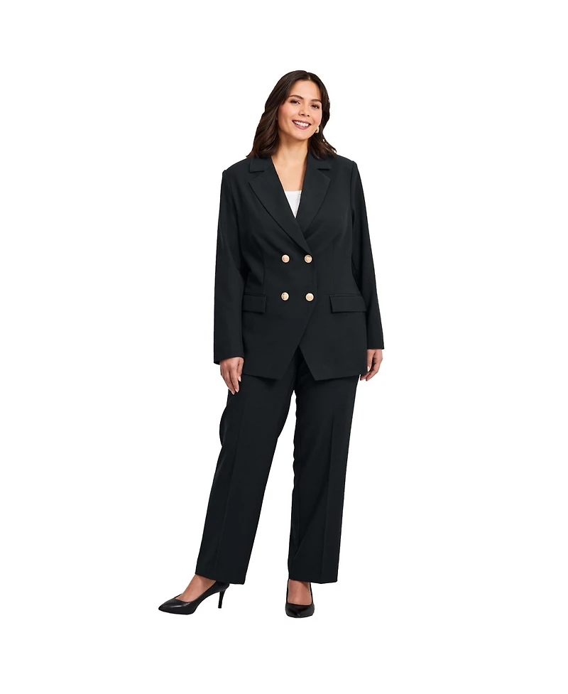 Avenue Women's Plus Cool Hand Double Breasted Blazer