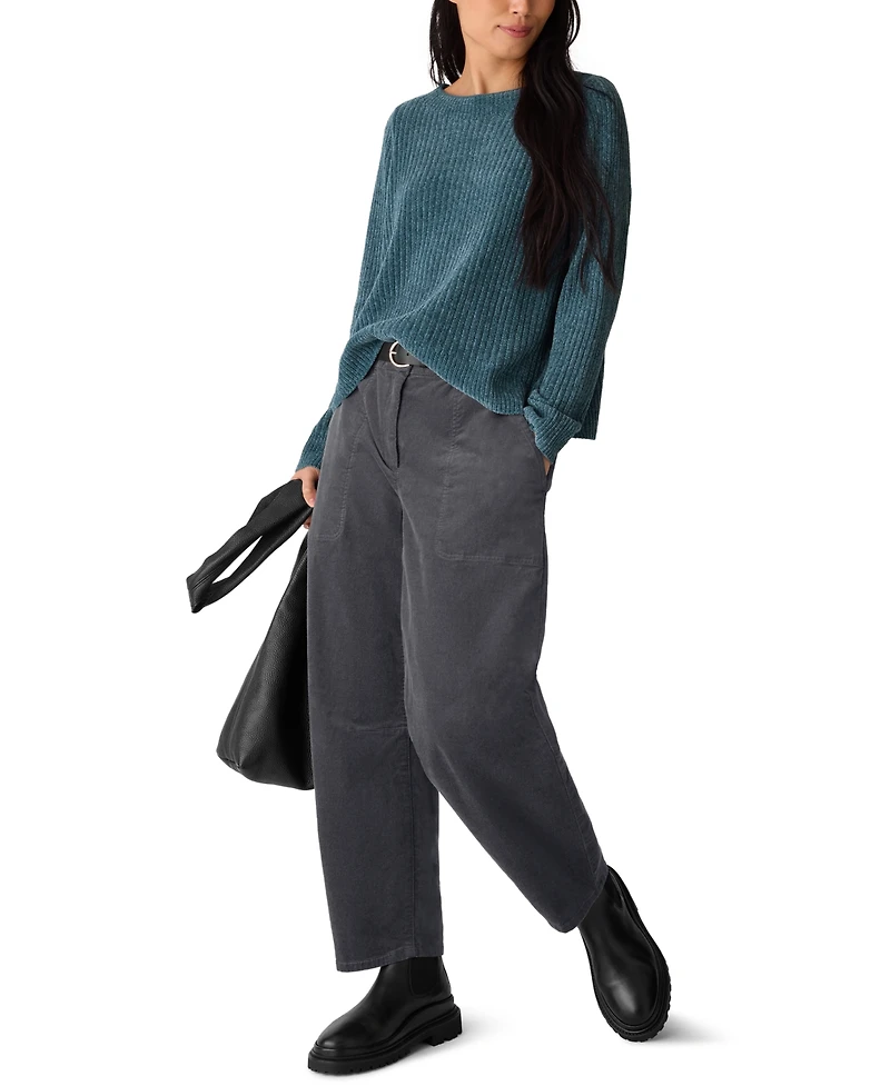 Eileen Fisher Women's Square Armhole Crewneck Sweater