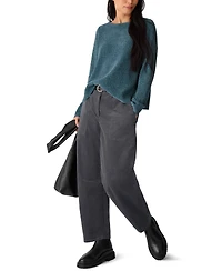 Eileen Fisher Women's Square Armhole Crewneck Sweater