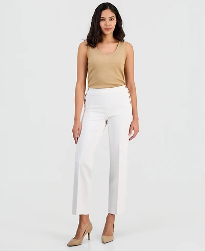 Anne Klein Women's Sailor High-Rise Pull-On Pants
