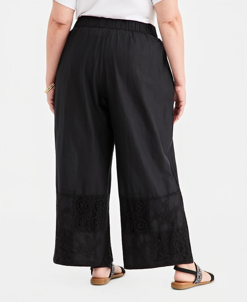 Style & Co Plus Size Patchwork Pull-On Pants