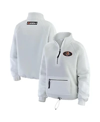 Wear by Erin Andrews Women's White Cincinnati Bengals Polar Fleece Half-Zip Jacket