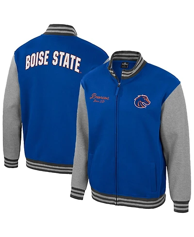 Colosseum Men's Royal Boise State Broncos Ambi-Turner Full-Zip Varsity Jacket