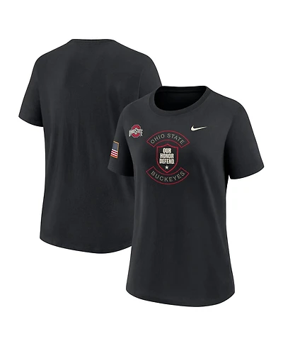 Nike Women's Black Ohio State Buckeyes 2025 Military Appreciation Dri-fit T-Shirt