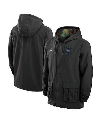 Jordan Men's Black Ucla Bruins 2025 Ncaa Military Appreciation Full-Snap Jacket