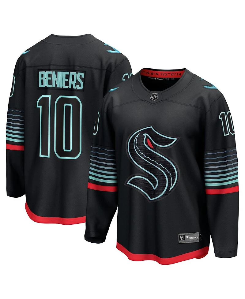 Fanatics Men's Matty Beniers Black Seattle Kraken Alternate Breakaway Player Jersey