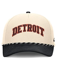 Nike Men's Natural/Black Detroit Tigers Cooperstown Collection Rise Adjustable Hat