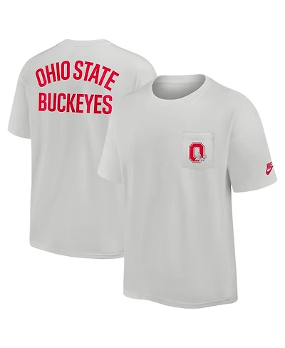 Nike Men's Gray Ohio State Buckeyes Legacy 2-Hit Max90 Pocket T-Shirt