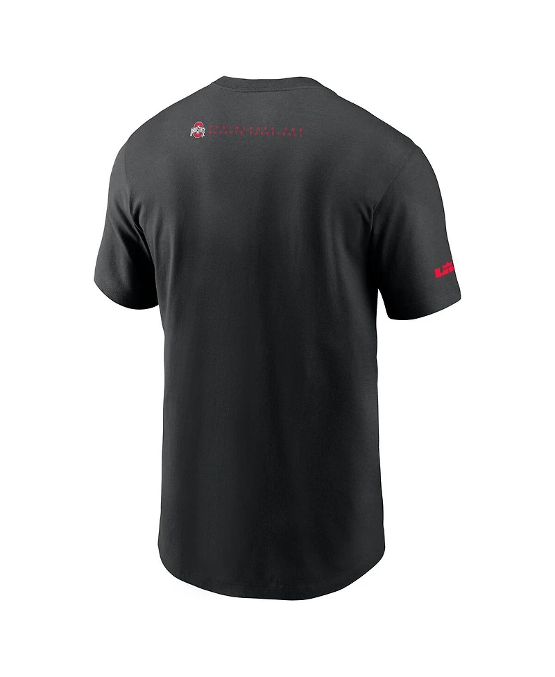 Nike Men's Black Ohio State Buckeyes 2025 Courtside Basketball Legend Dri-fit T-Shirt