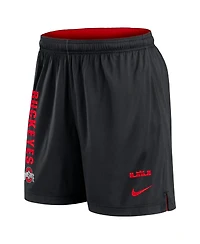 Nike Men's Scarlet/Black Ohio State Buckeyes Courtside Standard Issue Dri-fit Reversible Shorts