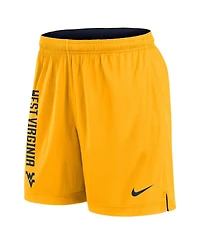 Nike Men's Navy/Gold West Virginia Mountaineers Courtside Standard Issue Dri-fit Reversible Shorts
