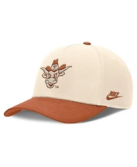Nike Men's Natural/Texas Orange Texas Longhorns Academic Rise Dri-fit Adjustable Hat
