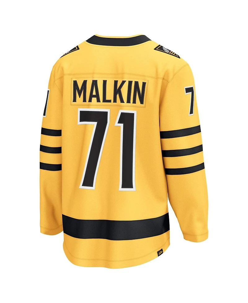 Fanatics Men's Evgeni Malkin Gold Pittsburgh Penguins Alternate Breakaway Player Jersey