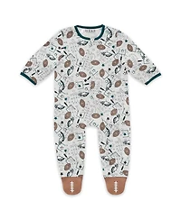 Wear by Erin Andrews Baby Boys and Girls Newborn 2-Piece Philadelphia Eagles Sleep Play Full-Zip Sleeper Bib Set