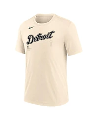 Nike Men's Natural Detroit Tigers Wordmark Tri-Blend T-Shirt