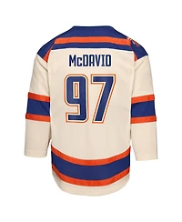 Outerstuff Big Boys and Girls Connor McDavid Light Beige Edmonton Oilers Alternate Replica Player Jersey