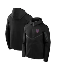 Nike Men's Black New York Mets Tech Fleece Windrunner Full-Zip Hoodie Jacket