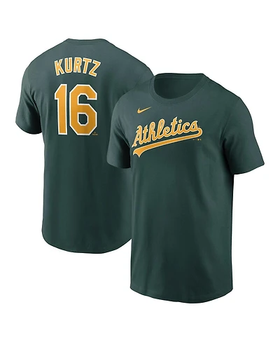 Nike Men's Nick Kurtz Green Athletics Fuse Name Number T-Shirt